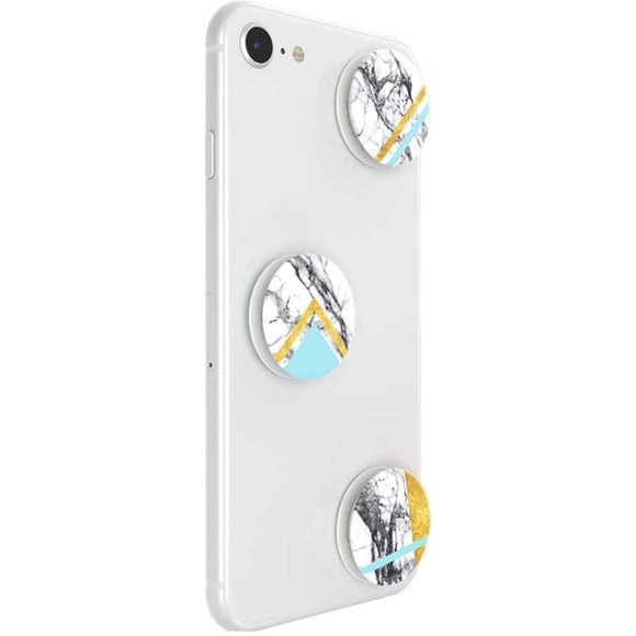 Universal POPSOCKET PopMinis White gold Marble 3 Pack Removable Phone Grip Stand - Picture 8 of 12